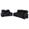 Coaster Fine Furniture 603251PP-S2 Zuma - 2 Piece Faux Leather Dual Power LED Sofa Set - Black