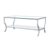 CoasterEssence 720338 Saide - Rectangular Glass Top Coffee Table - Chrome