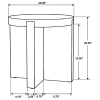 Coaster Fine Furniture 710137 Kinkaid - Round Solid Mango Wood End Table - Brown