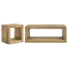 Coaster Fine Furniture 704838-S2 Benton - 2 Piece Solid - Mango Coffee And End Table Set - Natural
