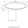 CoasterEssence 736108 Zoe - Round Mango Wood Coffee Table - Natural