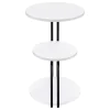 Coaster Fine Furniture 930071 Hilly - 3-Tier Round Accent Side Table - White And Black