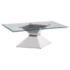 Coaster Fine Furniture 710208-S3 Jenny - 3 Piece Rectangular Coffee And End Table Set - Chrome