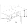 CoasterEssence 110291 Brockway - Extension Leaf Dining Table - Barley Brown