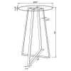 CoasterEveryday 100026 Zanella - Round Glass Top Bistro Bar Table - Chrome
