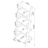 CoasterEssence 801553 Amaturo - 4-Shelf Acrylic Ladder Bookshelf - Clear