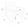 CoasterEssence 900204 Aaron - Upholstered Track Arm Tufted Accent Chair - Black