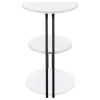 Coaster Fine Furniture 930071 Hilly - 3-Tier Round Accent Side Table - White And Black