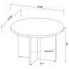 CoasterEveryday 183021 Jamestown - Round Composite Wood Dining Table - Mango