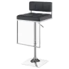 CoasterEssence 100195 Alameda - Adjustable Bar Stool - Chrome And Gray