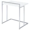 CoasterEveryday 936118 Dani - Rectangular C-Shaped Sofa Side Table - White High Gloss
