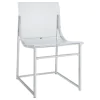 Coaster Fine Furniture 121182 Adino - Acrylic Dining Side Chair (Set of 2) - Chrome