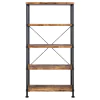 CoasterEveryday 801542 Analiese - 4-Shelf Bookshelf - Rustic Nutmeg
