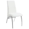 CoasterEveryday 106440-S5 Beckham - 5 Piece Round Glass Top Dining Set - Chrome And White