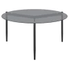 CoasterEveryday 710168 Rosalie - Round Smoked Glass Top Coffee Table - Sandy Black