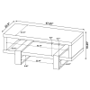 CoasterEssence 720878 Dinard - Engineered Wood Coffee Table - Gray Driftwood