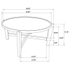 Coaster Fine Furniture 708288 Cota - Round Solid Wood Coffee Table - Dark Brown