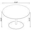 Coaster Fine Furniture 709688 Ganso - Round Metal Coffee Table With Tempered Glass Top - Black
