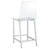 CoasterEssence 100265 Juelia - Counter Chair (Set of 2) - Chrome And Clear Acrylic