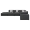 CoasterEssence 551324-SET Serene - 6 Piece Upholstered Modular Sectional Sofa - Charcoal