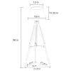 Coaster Fine Furniture 920212 Dayton - Empire Shade Metal Tripod Floor Lamp - Gray
