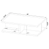 Coaster Fine Furniture 706178 Cortona - Square Engineered Wood Cocktail Coffee Table - Mango