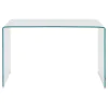 CoasterEssence 801581 Ripley - Tempered Bent Glass Writing Desk Clear - Clear Glass