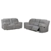 Coaster Fine Furniture 602551-S2 Gilson - 2 Piece Chenille Upholstered Sofa Set - Gray