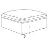 Coaster Fine Furniture 551457 Hobson - Square Upholstered Ottoman - Charcoal