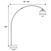 CoasterEveryday 901199 Krester - Dome Shade Metal Arc Floor Lamp - Chrome