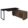 CoasterEveryday 801861 Maddox - L-Shape Office Computer Desk - Black