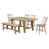 Coaster Fine Furniture 108540-S6N Middleton - 6 Piece Extension Leaf Dining Set Natural - Brown