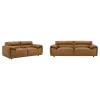 Coaster Fine Furniture 509501-S2 Buxton - 2 Piece Leather Upholstered Sofa Set - Orange