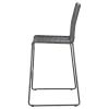 CoasterEssence 192064 Jerome - Woven Rope Metal Bar Chair (Set of 2) - Charcoal
