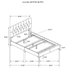 CoasterEveryday 224401Q Kendall - Upholstered Queen Panel Bed - White