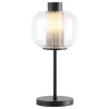 Coaster Fine Furniture 920211 Ingrid - Glass Shade Bedside Table Lamp - Black