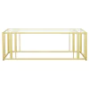 CoasterEssence 723608 Adri - Rectangular Glass Top Coffee Table - Matte Brass