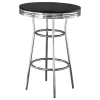 Coaster Fine Furniture 2405-S3 Retro - 3 Piece Round 1950s Bistro Pub Bar Table Set - Black