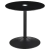 Coaster Fine Furniture 709688-S2 Ganso - 2 Piece Round Glass Top Coffee And End Table Set - Black