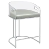 CoasterElevations 183405 Thermosolis - Clear Acrylic Counter Chair (Set of 2) - Chrome