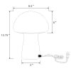 Coaster Fine Furniture 920249 Kanaby - Mushroom Shaped Glass Bedside Table Lamp - White