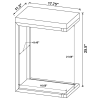 CoasterEveryday 902933 Beck - Engineered Wood C-Shape Sofa Side Table - Cement
