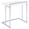 CoasterEveryday 936118 Dani - Rectangular C-Shaped Sofa Side Table - White High Gloss