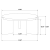 Coaster Fine Furniture 709678 Cordova - Round Solid Wood Coffee Table - Black