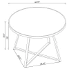 Coaster Fine Furniture 120630 Jillian - Round Mirror Top Dining Table - Black Nickel
