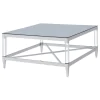 Coaster Fine Furniture 709728 Lindley - Square Tempered Mirror Acrylic Coffee Table - Chrome