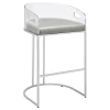 CoasterElevations 183406 Thermosolis - Clear Acrylic Bar Chair (Set of 2) - Chrome