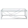 CoasterEssence 720498 Lille - Rectangular Glass Top Coffee Table - Chrome