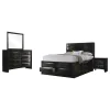 CoasterEssence 202701KW-S4 Briana - 4 Piece California King Bedroom Set - Black