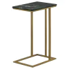 CoasterEssence 936035 Vicente - Marble Top C-Shaped Sofa Side Table - Green